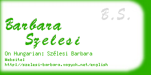 barbara szelesi business card